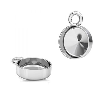 Berlock sterlingsilver - infattning rund 7mm