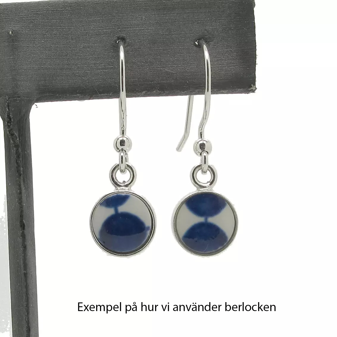 Berlock sterlingsilver - infattning rund 7mm - 3