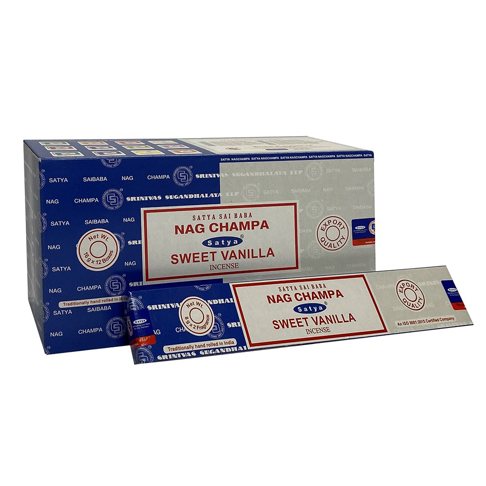  Satya Nag Champa/ Sweet Vanilla Rökelse  combo paket - 16gm