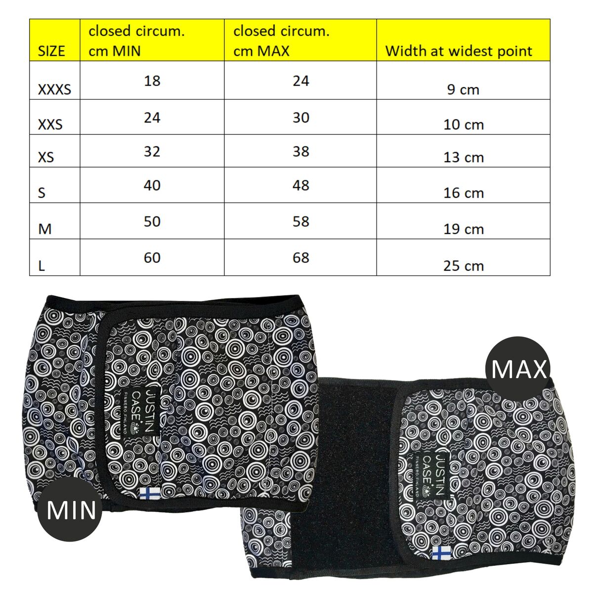 FinNero JustinCase Male Dog Wrap Svart - 5
