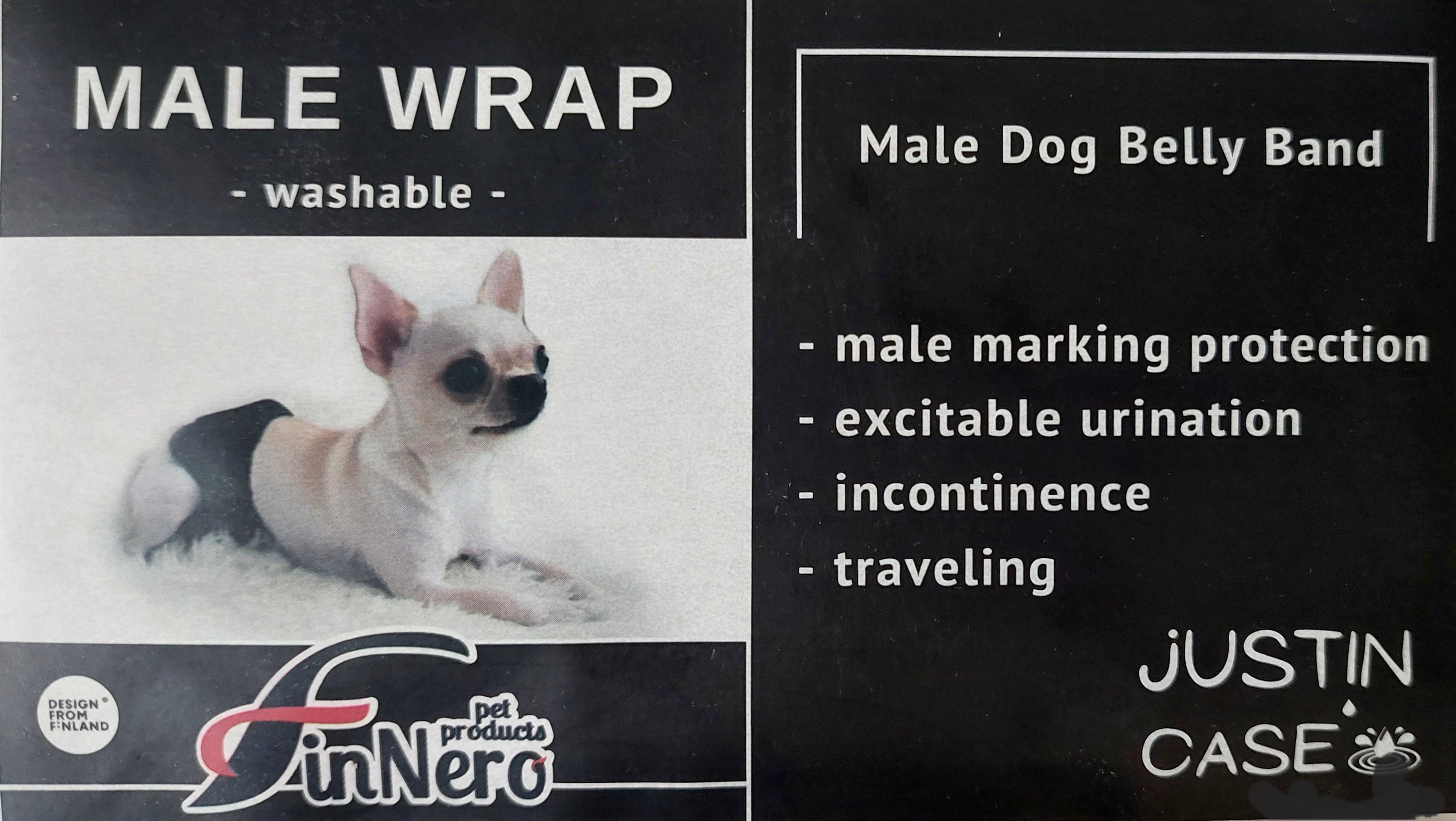 FinNero JustinCase Male Dog Wrap Svart - 2
