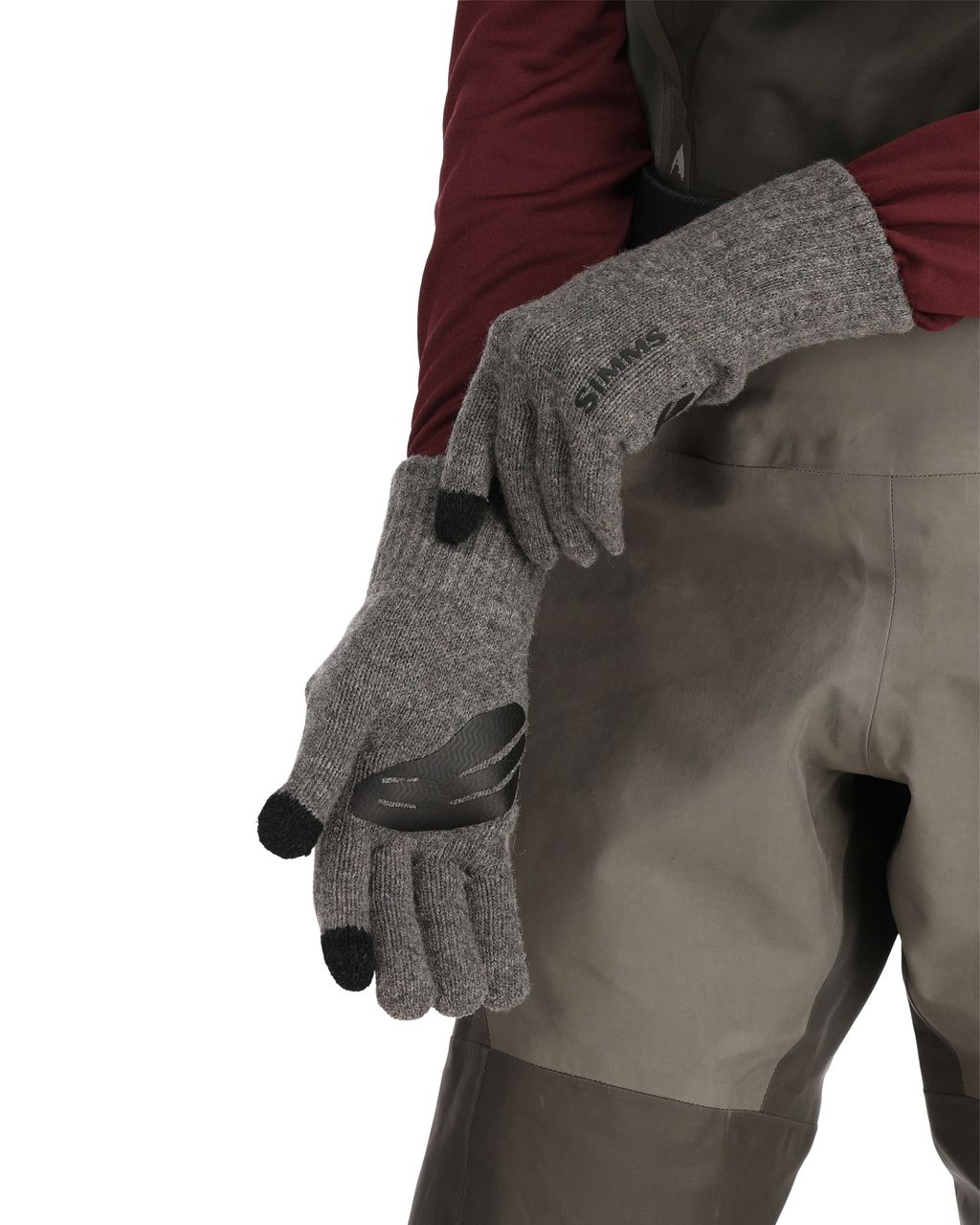 Simms Wool Full Finger Glove Steel - 3