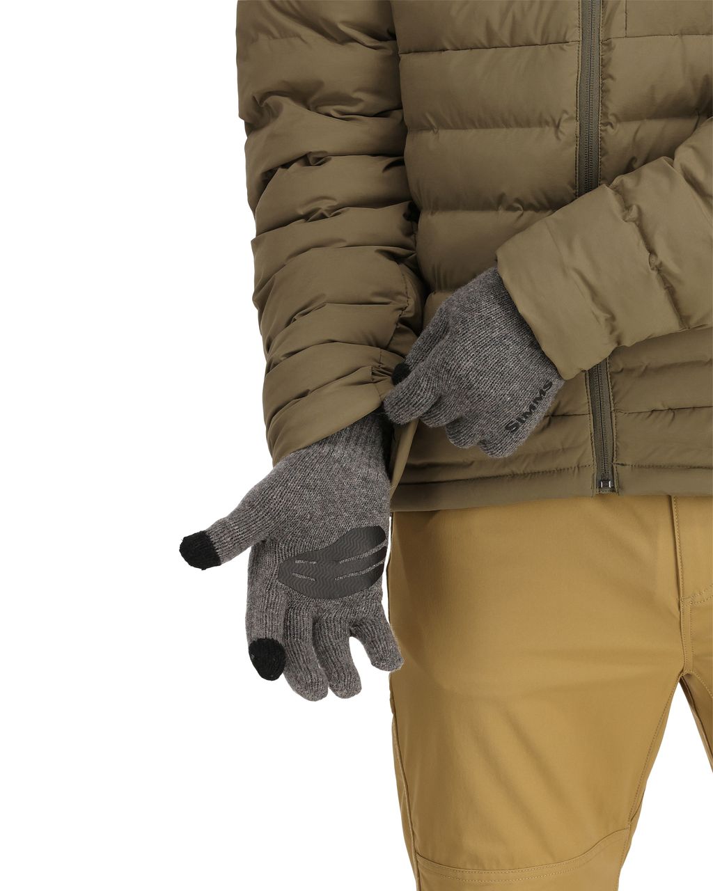 Simms Wool Full Finger Glove Steel - 4
