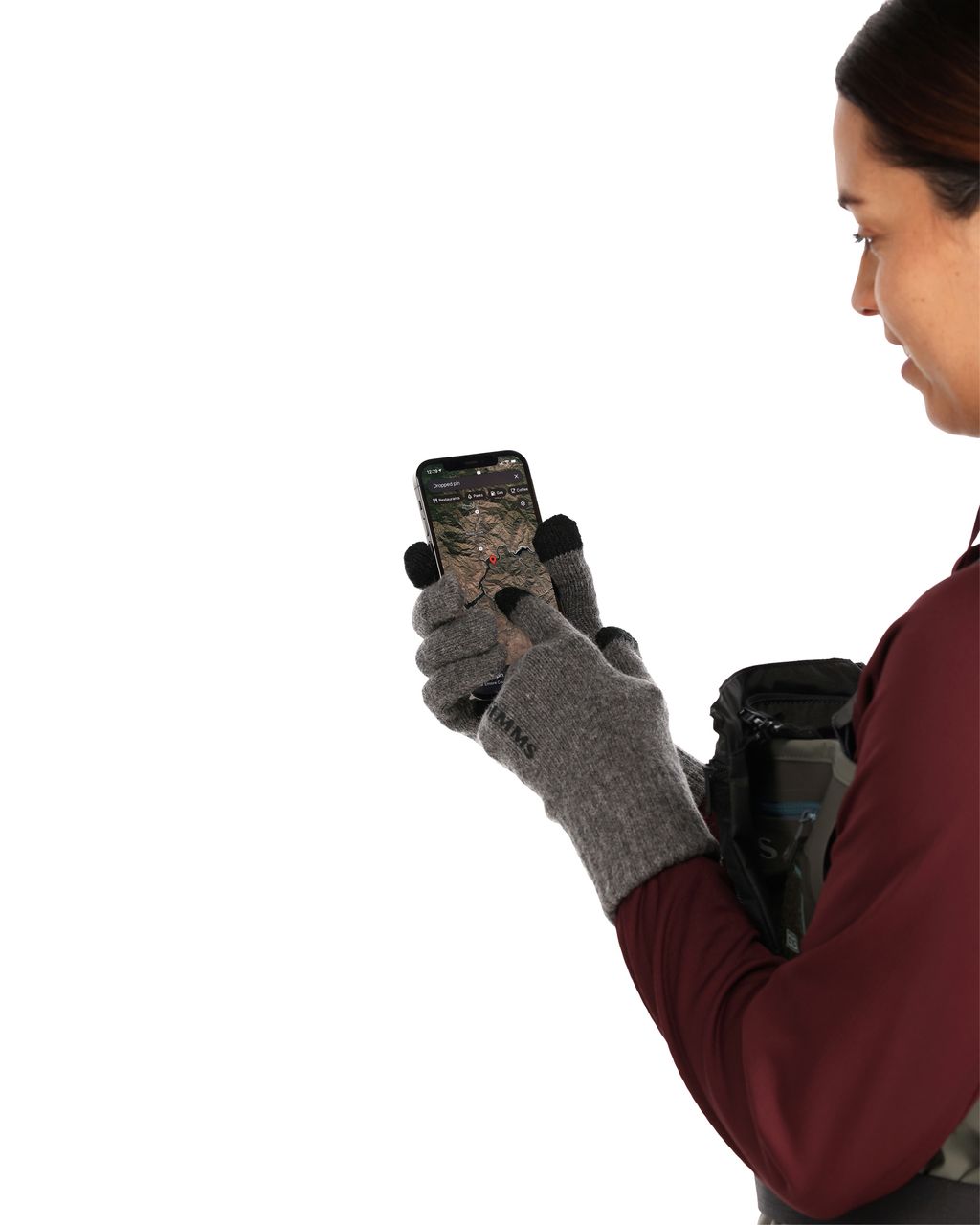 Simms Wool Full Finger Glove Steel - 2