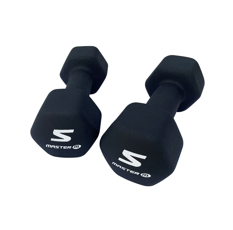 Master Neoprenhantel, 5 kg (1 par)