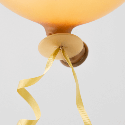 Ballongförslutare med snöre - Guld (100-pack)
