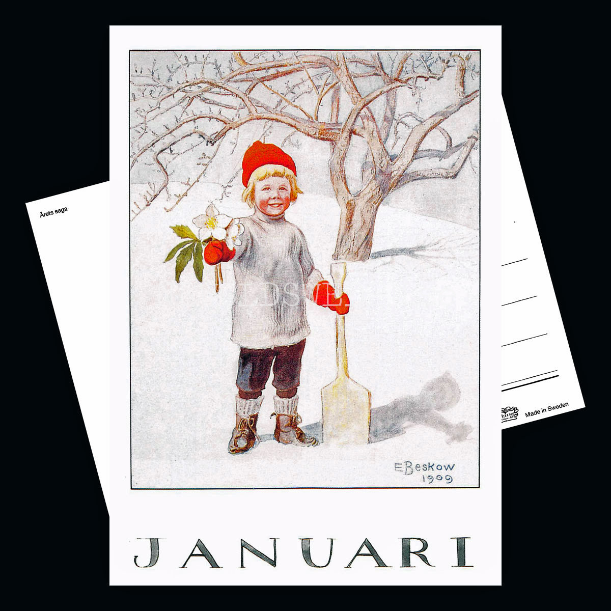 Månadsbild  Vykort 12-pack - Elsa Beskow - 4