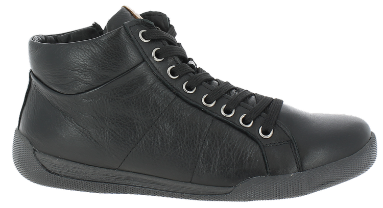 Charlotte of Sweden Zipper LaceBoot Fleecefodrad Black