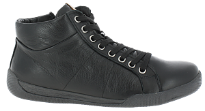 Charlotte of Sweden Zipper LaceBoot Fleecefodrad Black