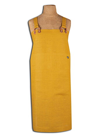 ZW  Lina  linnen apron -  Yellow ochre