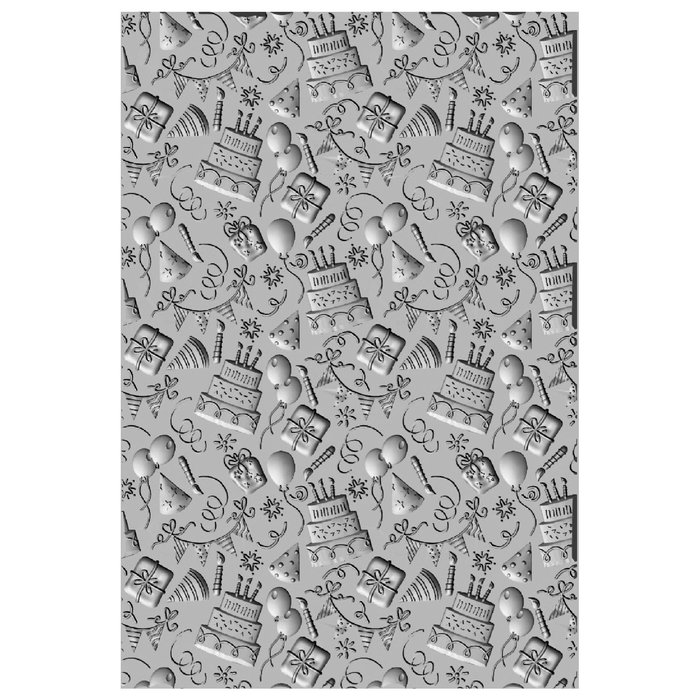  Sizzix 3-D Textured Impressions Embossing Folder - Celebrate by Kath Breen - 2