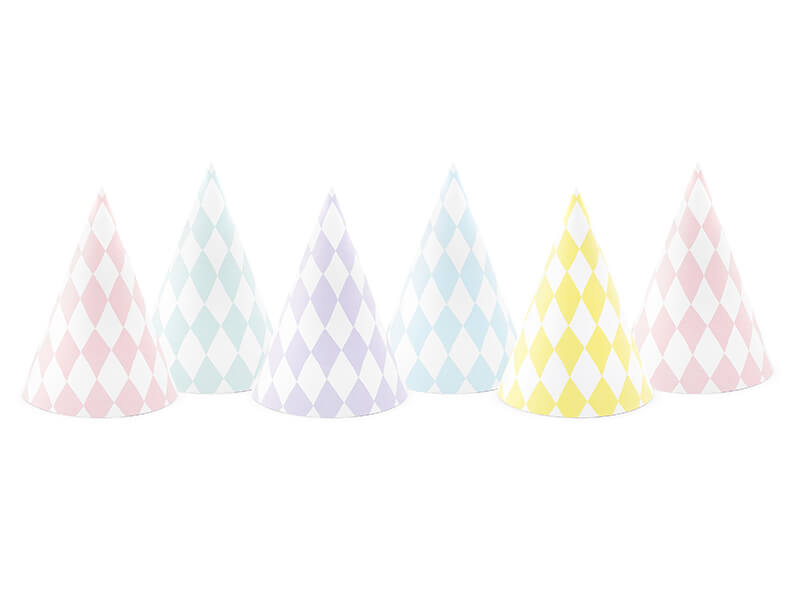 Partyhattar Pastell 6-pack - 2