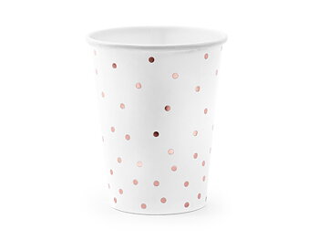 Muggar Vita Roséguld prickar 6-pack