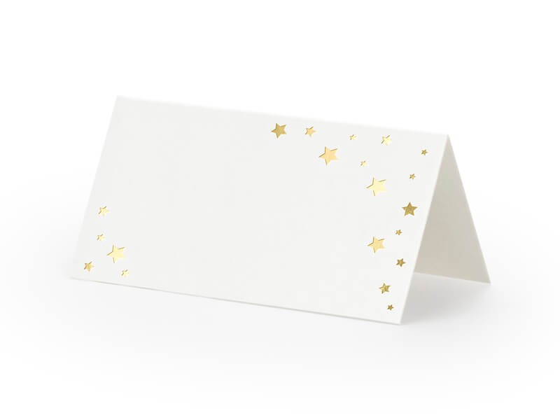 Placeringskort 10-pack Stjärnor Guld - 3