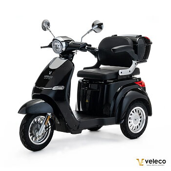 Svart_Promenadscooter_1000W_perfekt_för_seniorer_Cristal