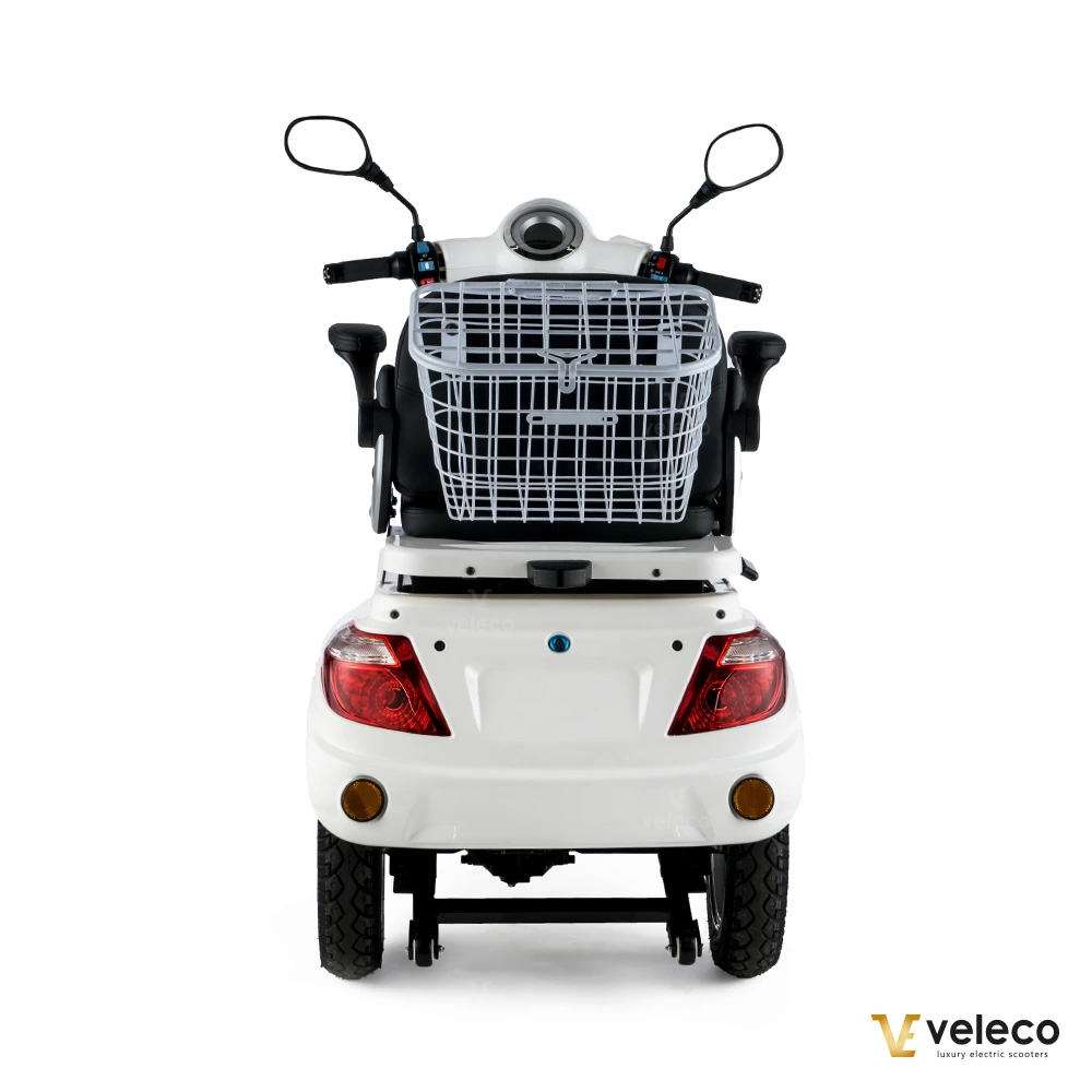 ZT15_vit_moped_för_seniorer,_900W_motor_sedd_bakifrån