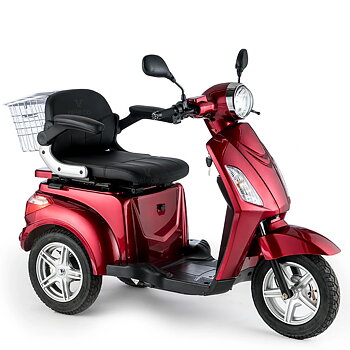 Röd_promenadscooter_ZT15,_trehjulig_permobil_och_hjälpmedel_för_äldre_från_Inwi_Store.