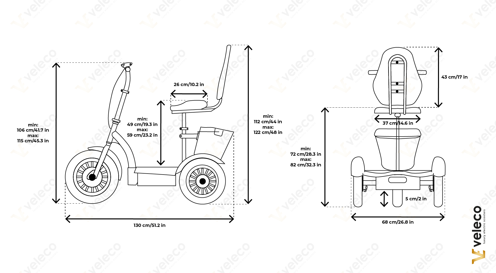 Gåscooter Foldbar Röd ZT16  - 3