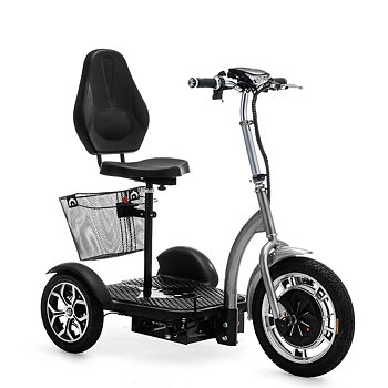 Hopfällbar_Promenadscooter_ZT16_Silver_MDR-certifierad_och_praktisk.