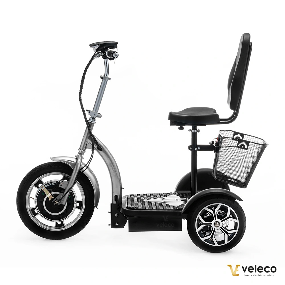 Trehjulig_Promenadscooter_ZT16_Silver:_Hopfällbar