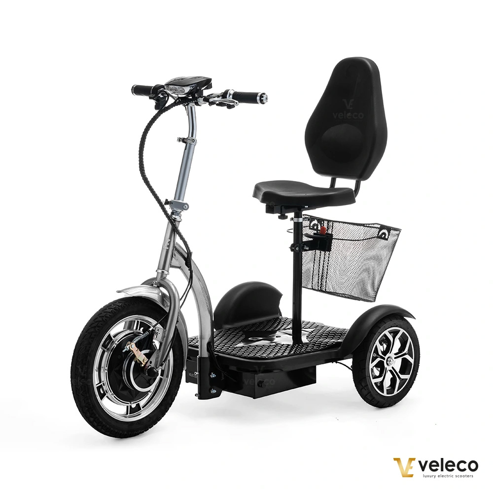 Hopfällbar_Promenadscooter_ZT16_Silver_för_seniorer
