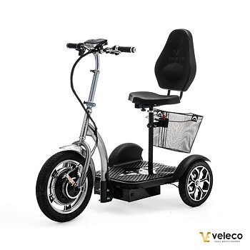 Hopfällbar_Promenadscooter_ZT16_Silver_för_seniorer