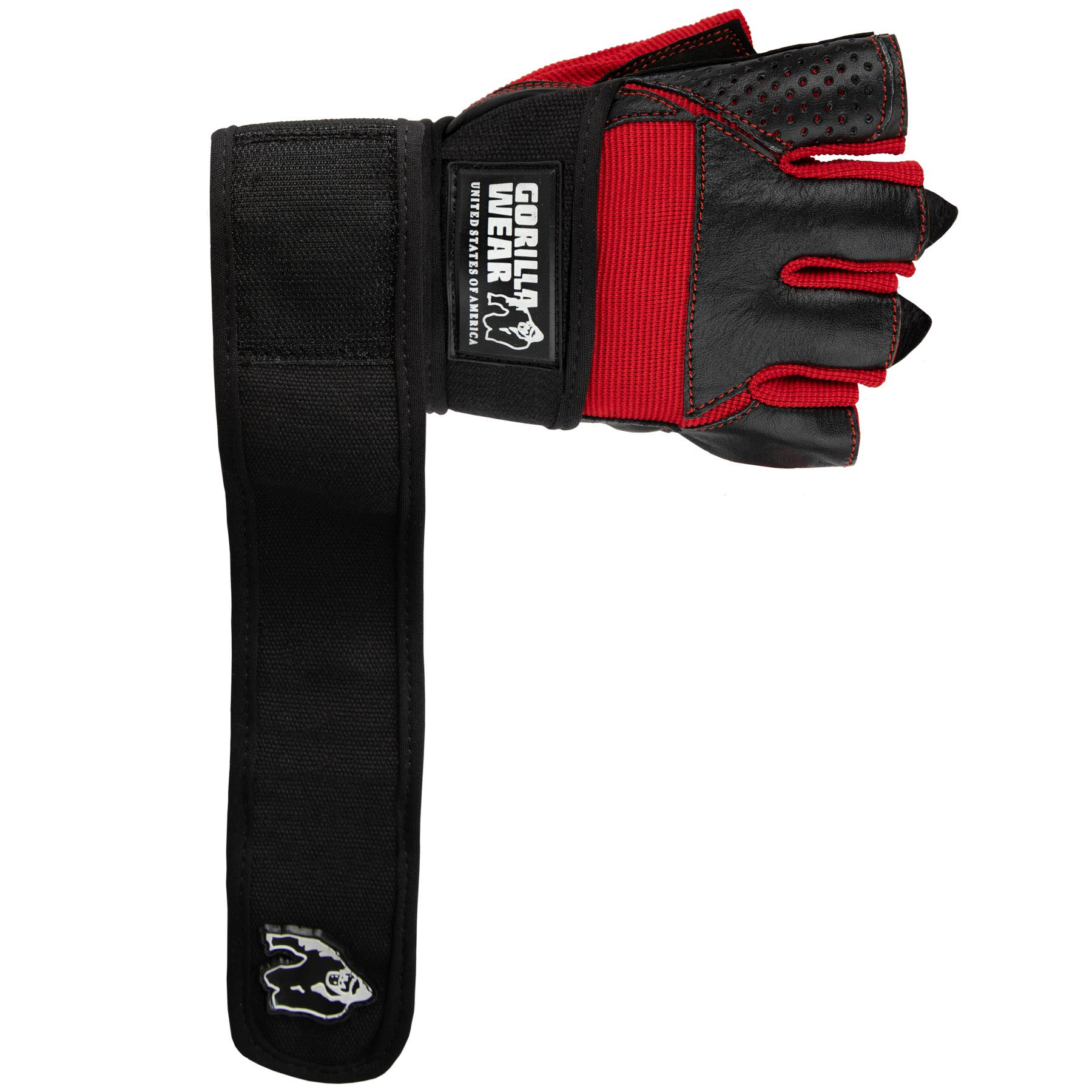 Dallas Wrist Wraps Gloves, black/red - 2