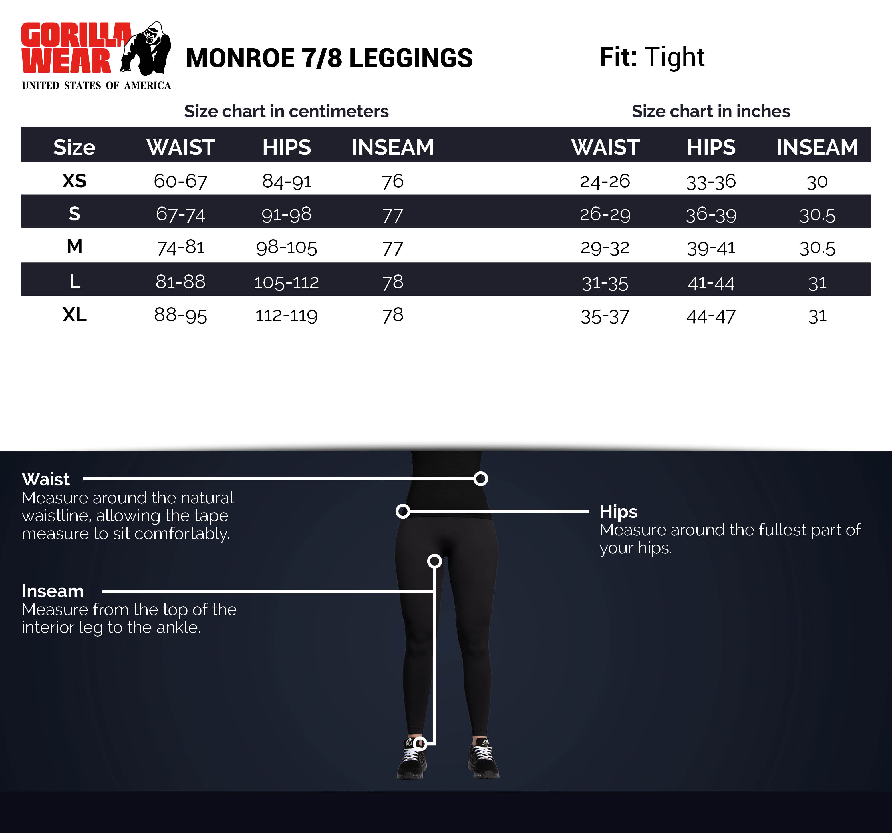 Monroe 7/8 Leggings, black - 3