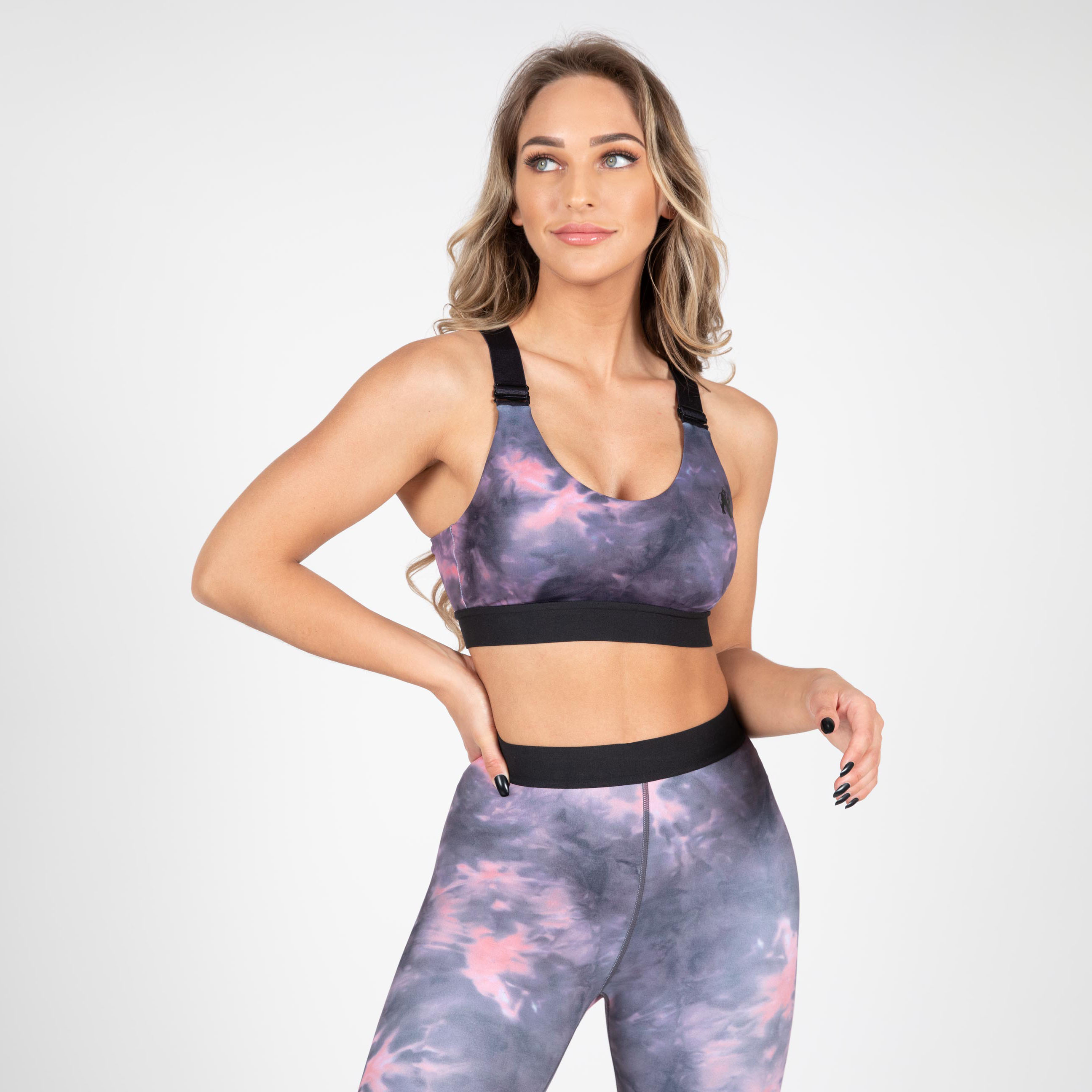 Colby Sports Bra, grey/pink