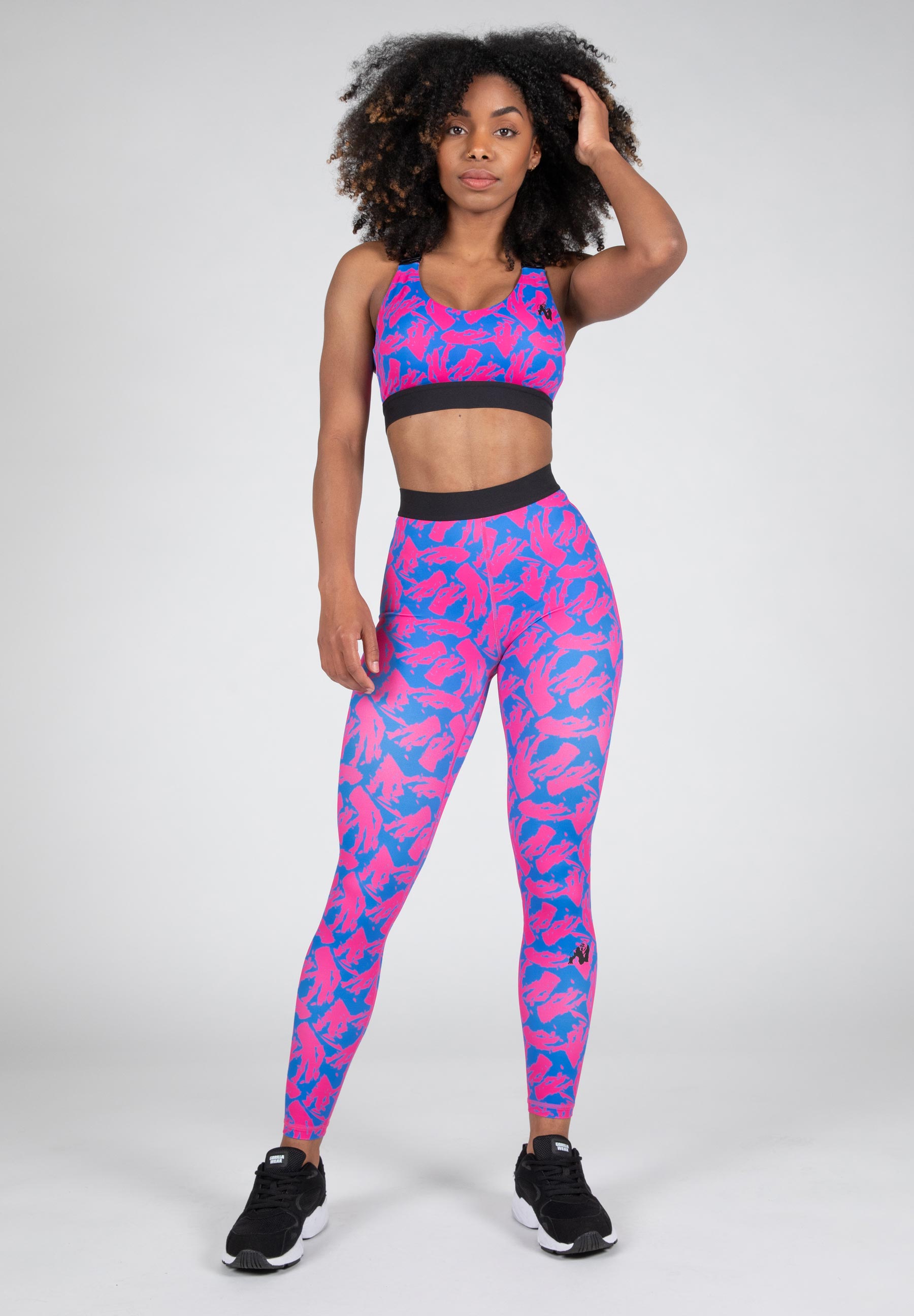 Colby Leggings, blue/pink - 16
