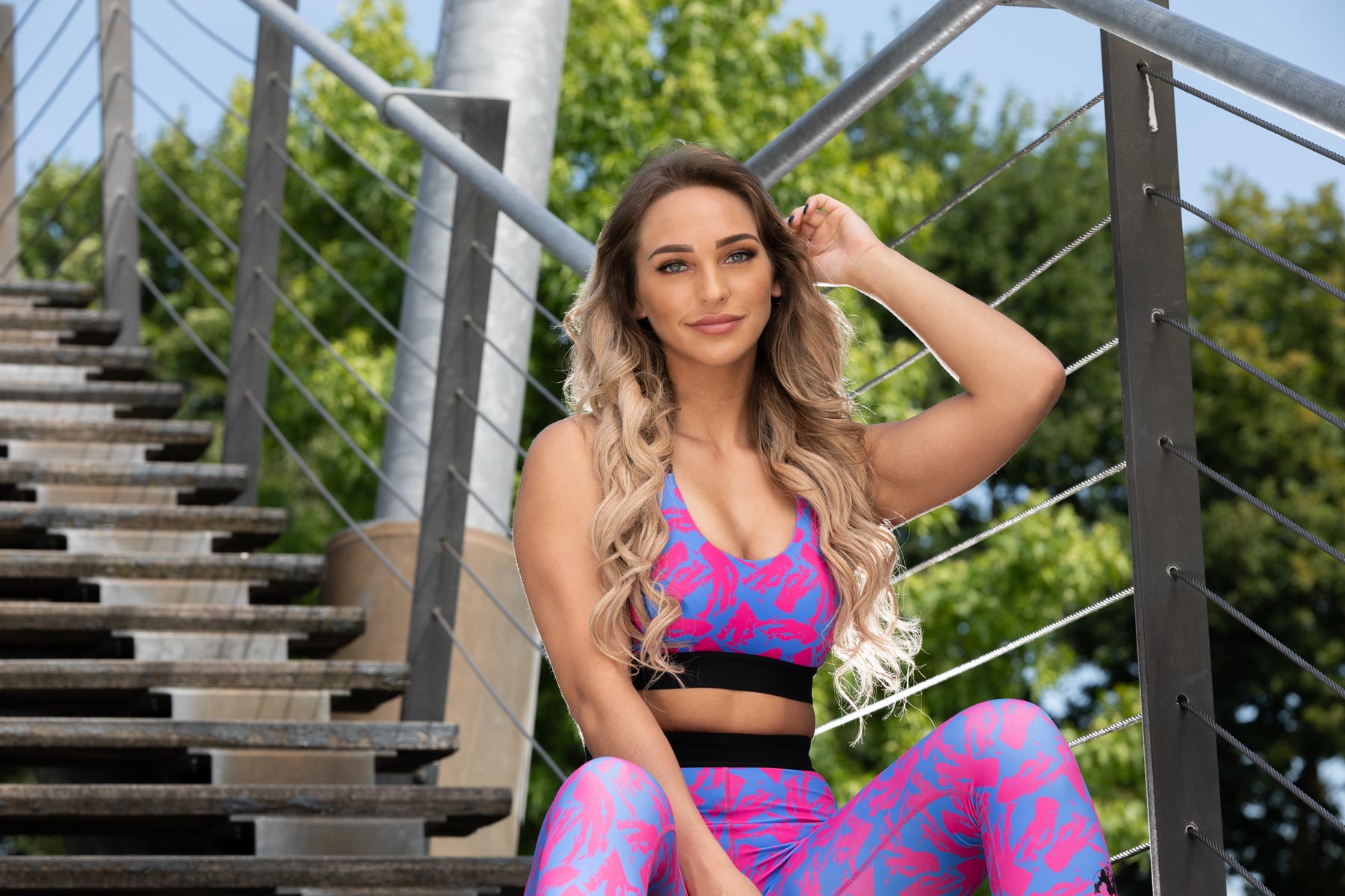 Colby Leggings, blue/pink - 5