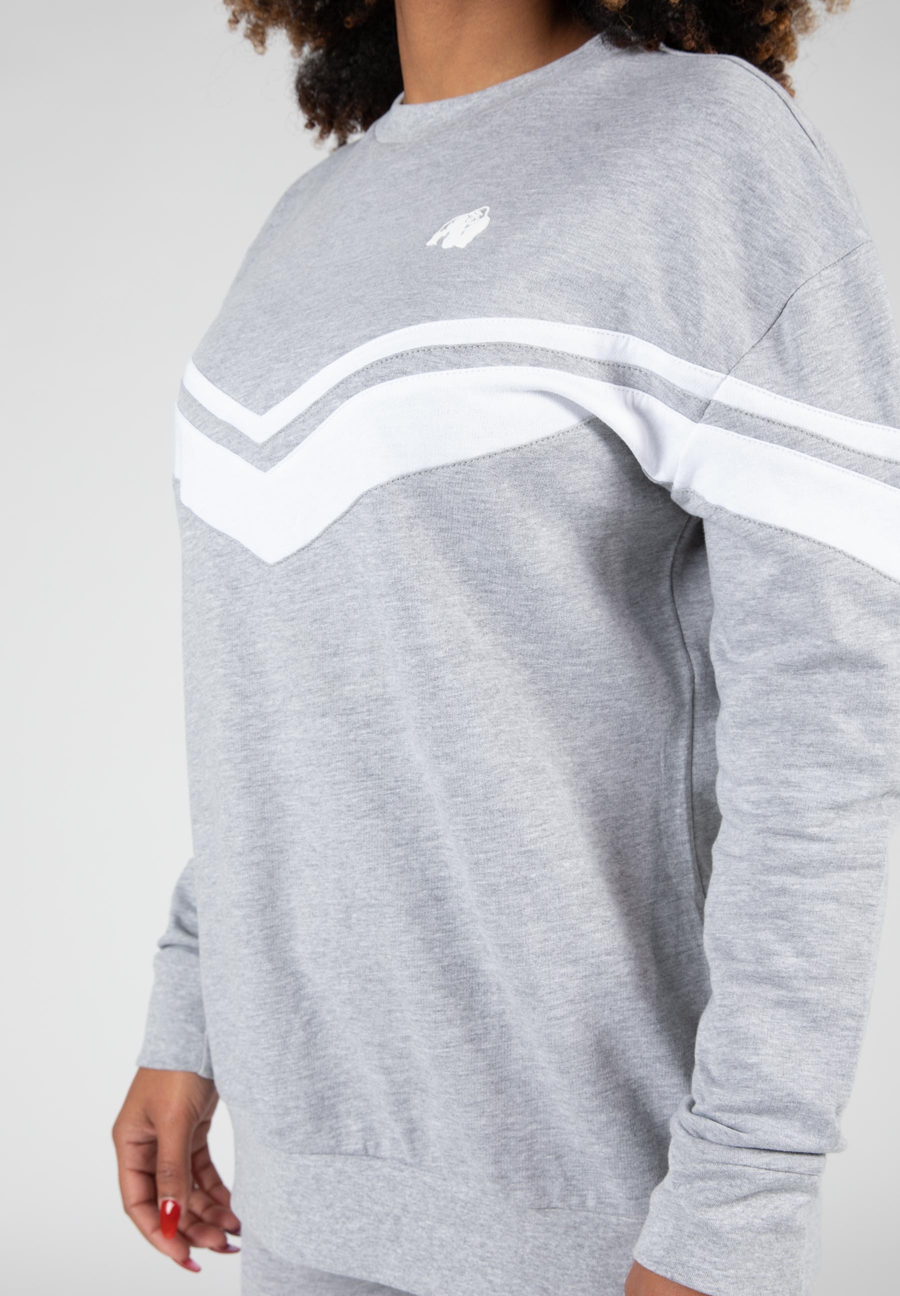Hailey Oversized Sweatshirt, grey melange - 8