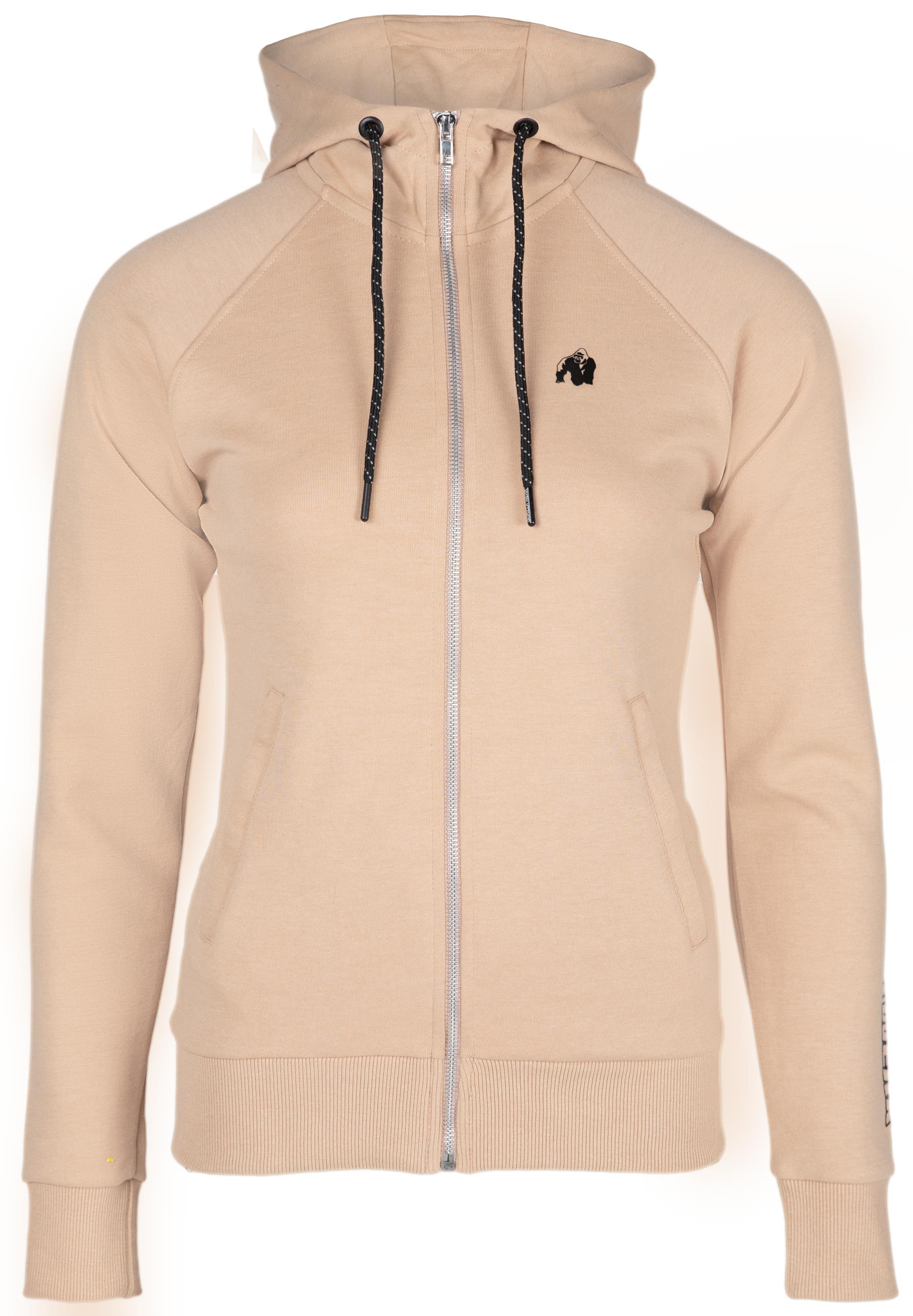 Marion Zipped Hoodie, beige - 4