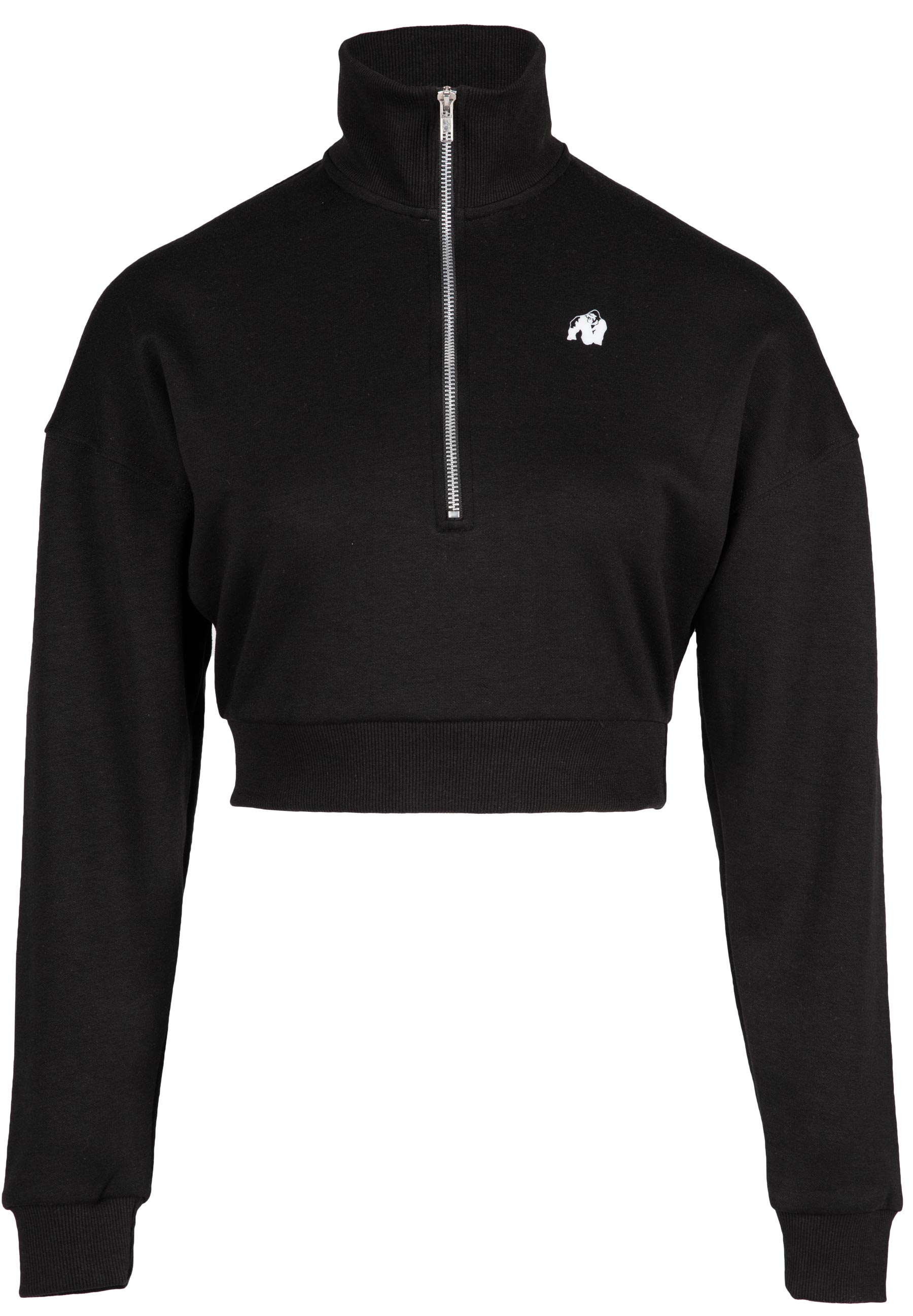 Ocala Cropped Half-Zip Sweatshirt, black - 5