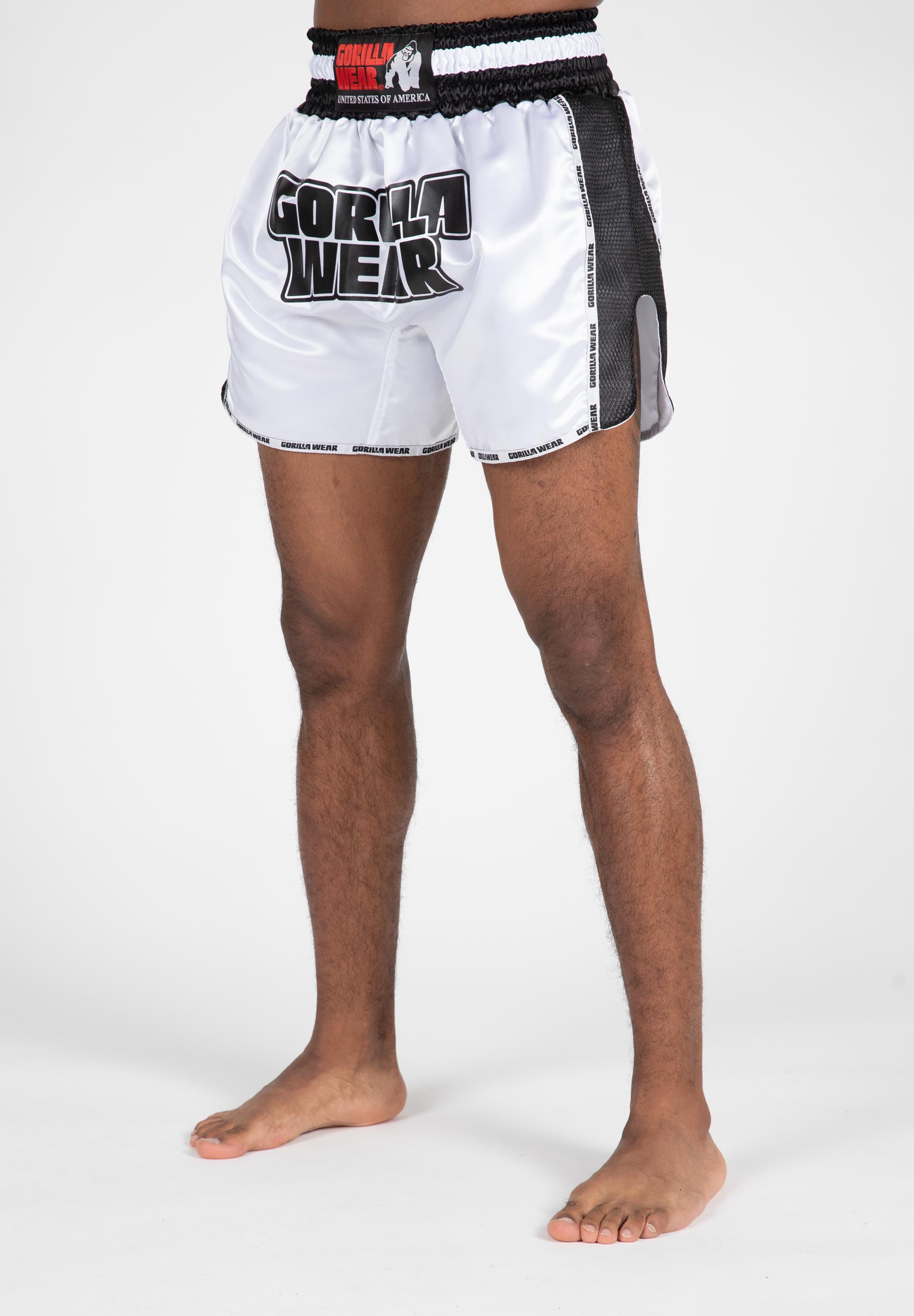 Piru Muay Thai Shorts, white/black - 10