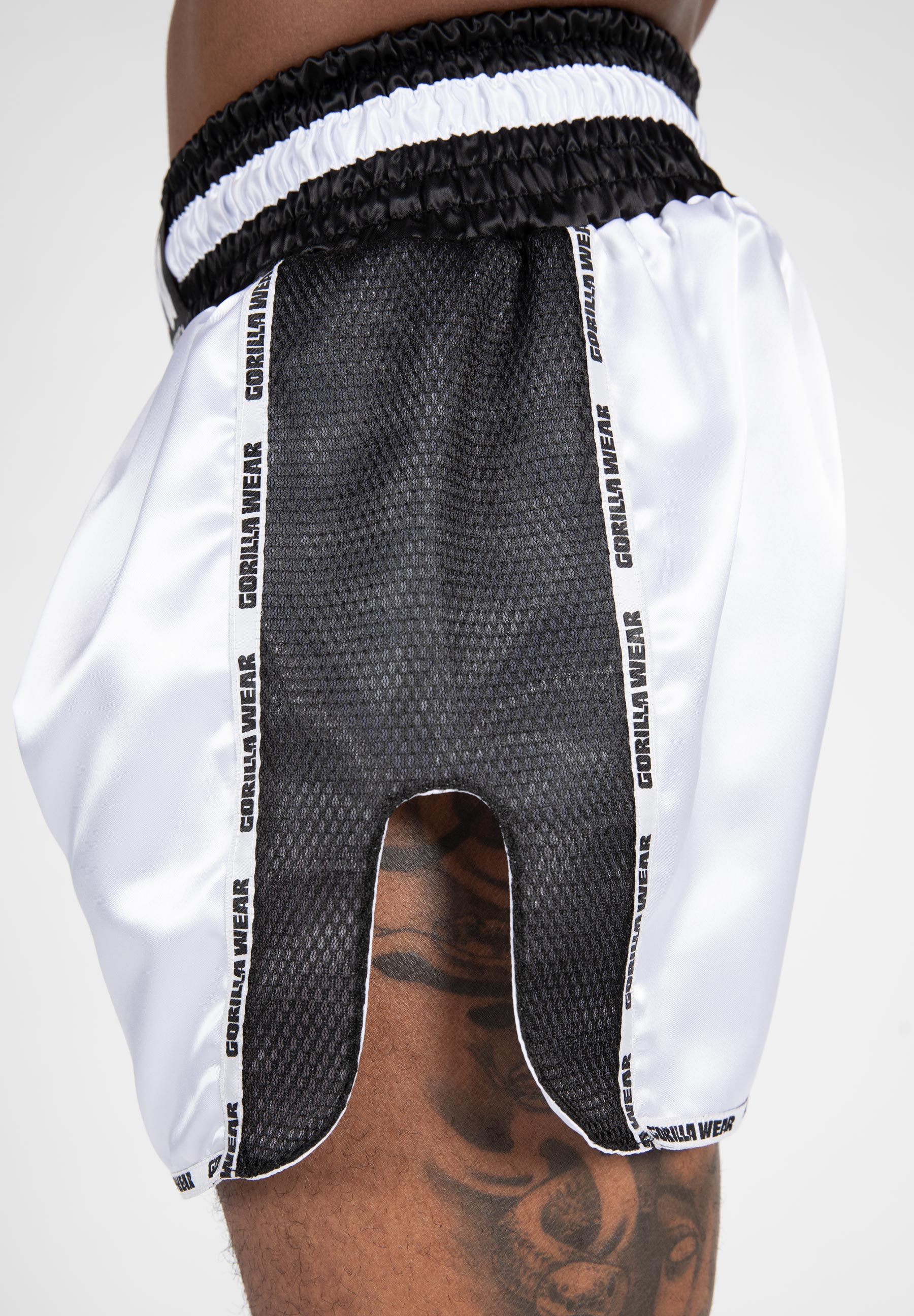 Piru Muay Thai Shorts, white/black - 8