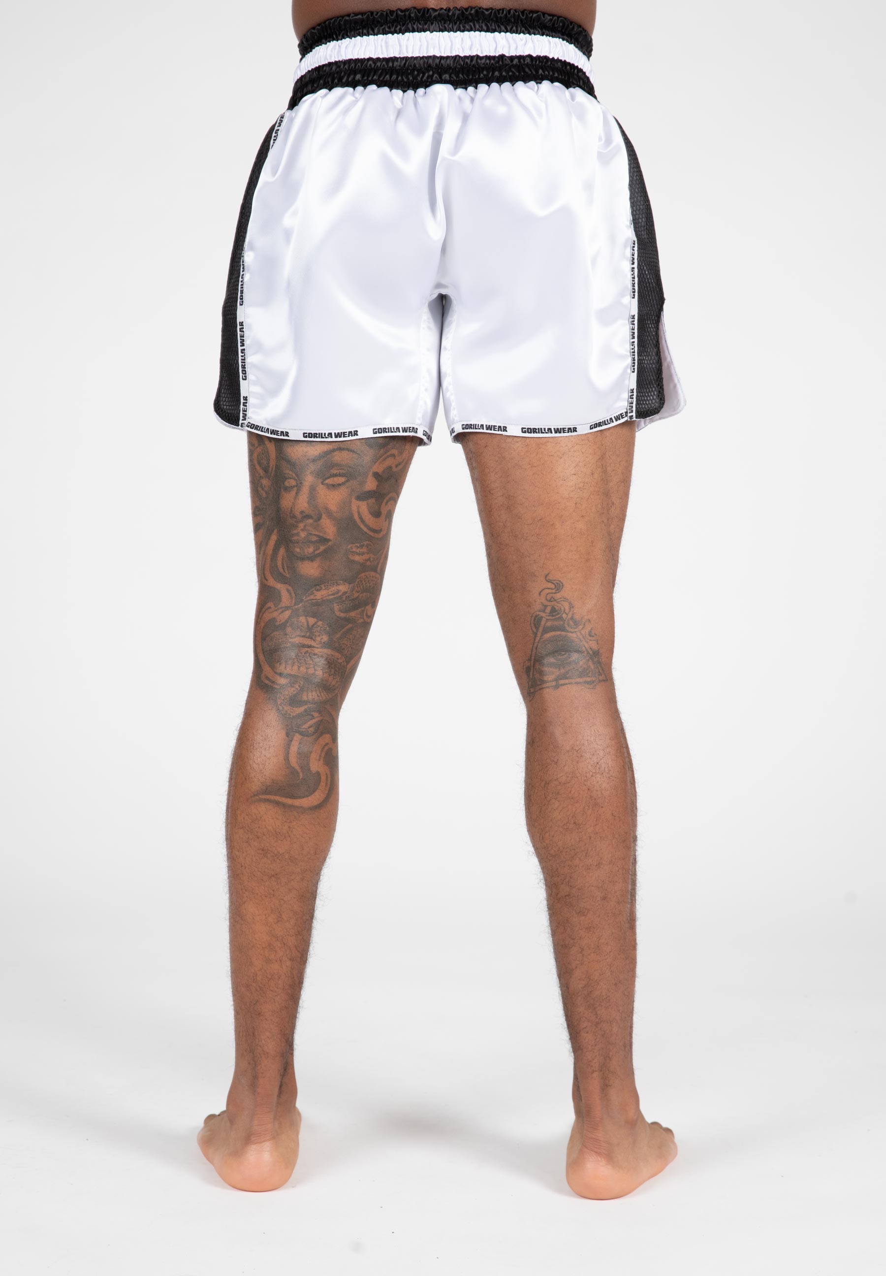 Piru Muay Thai Shorts, white/black - 7