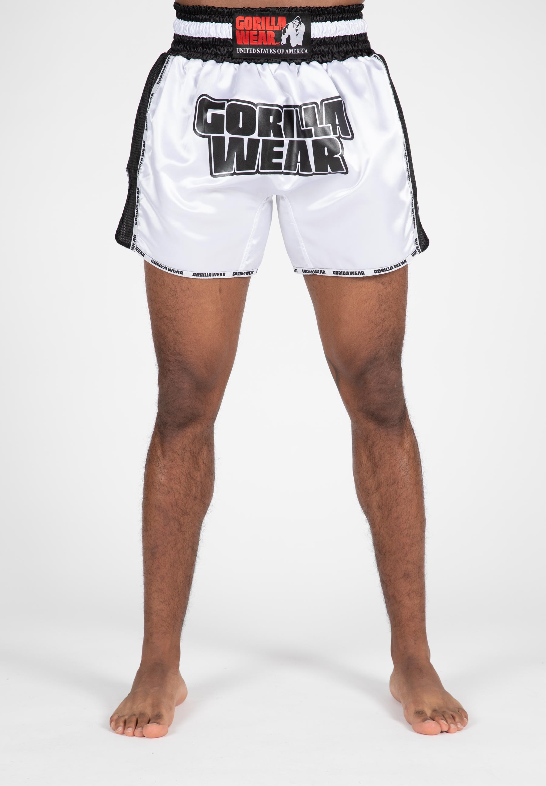 Piru Muay Thai Shorts, white/black - 12