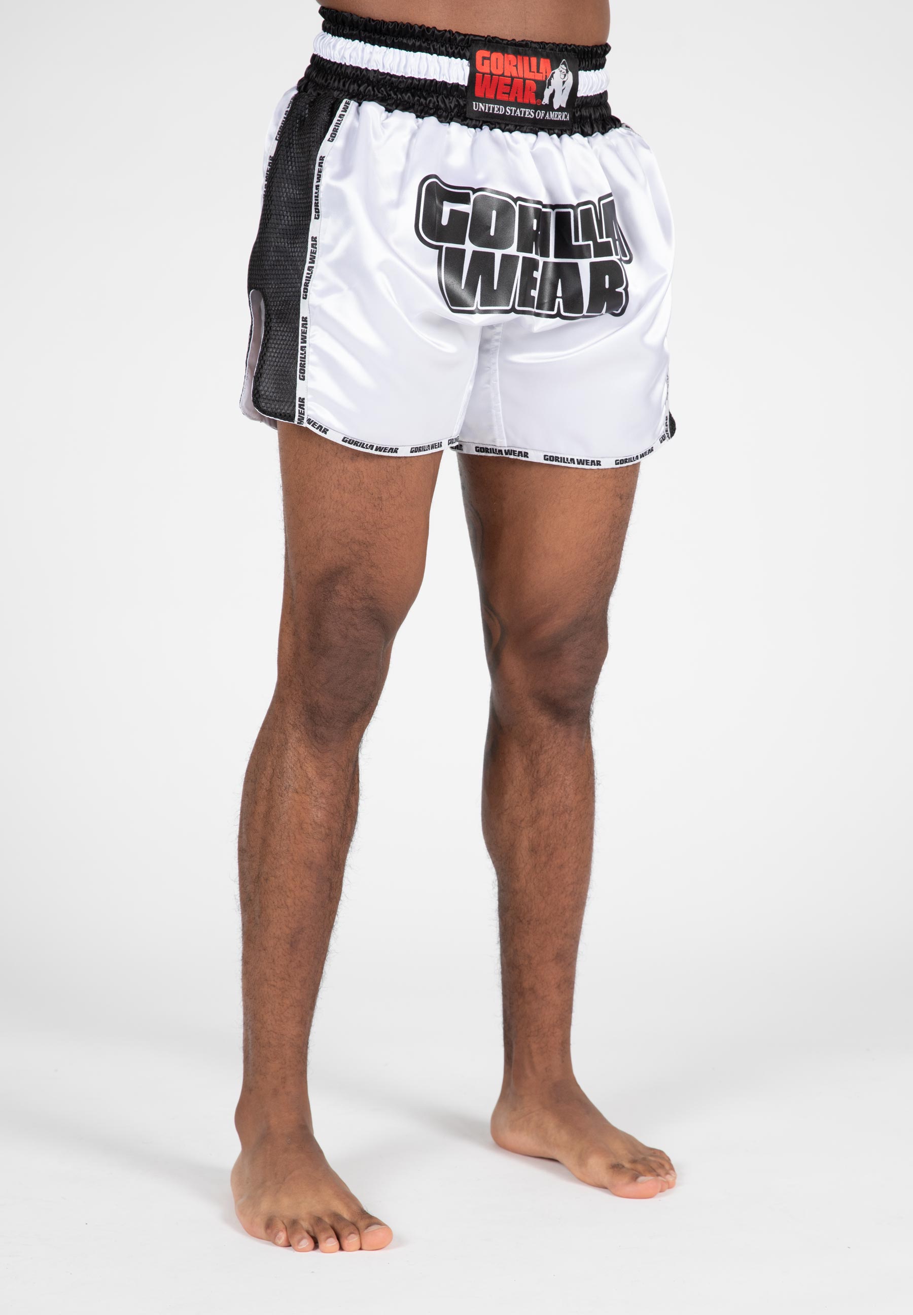 Piru Muay Thai Shorts, white/black - 4