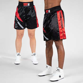 Hornell Boxing Shorts, black/red