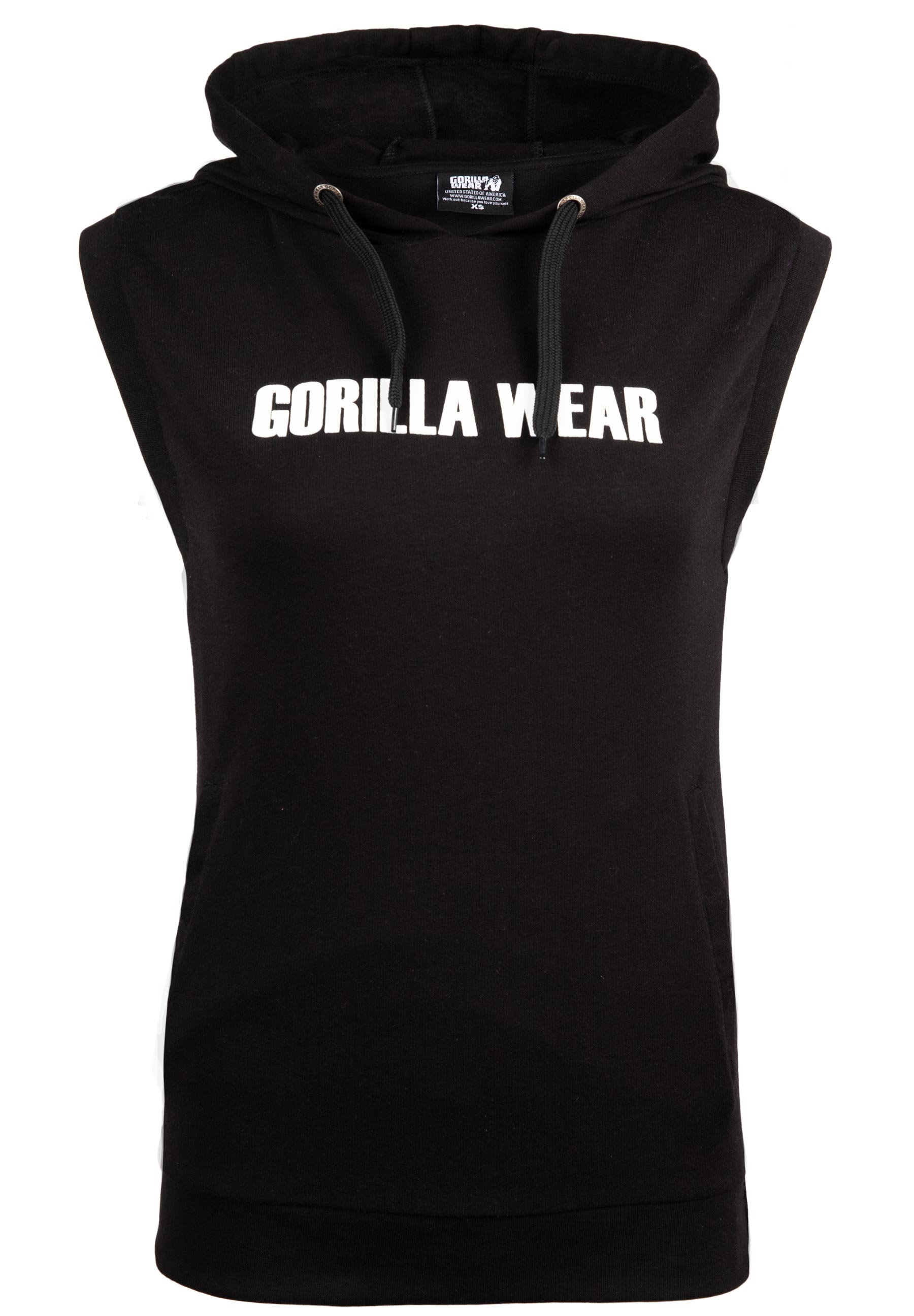 Virginia Sleeveless Hoodie, black - 5
