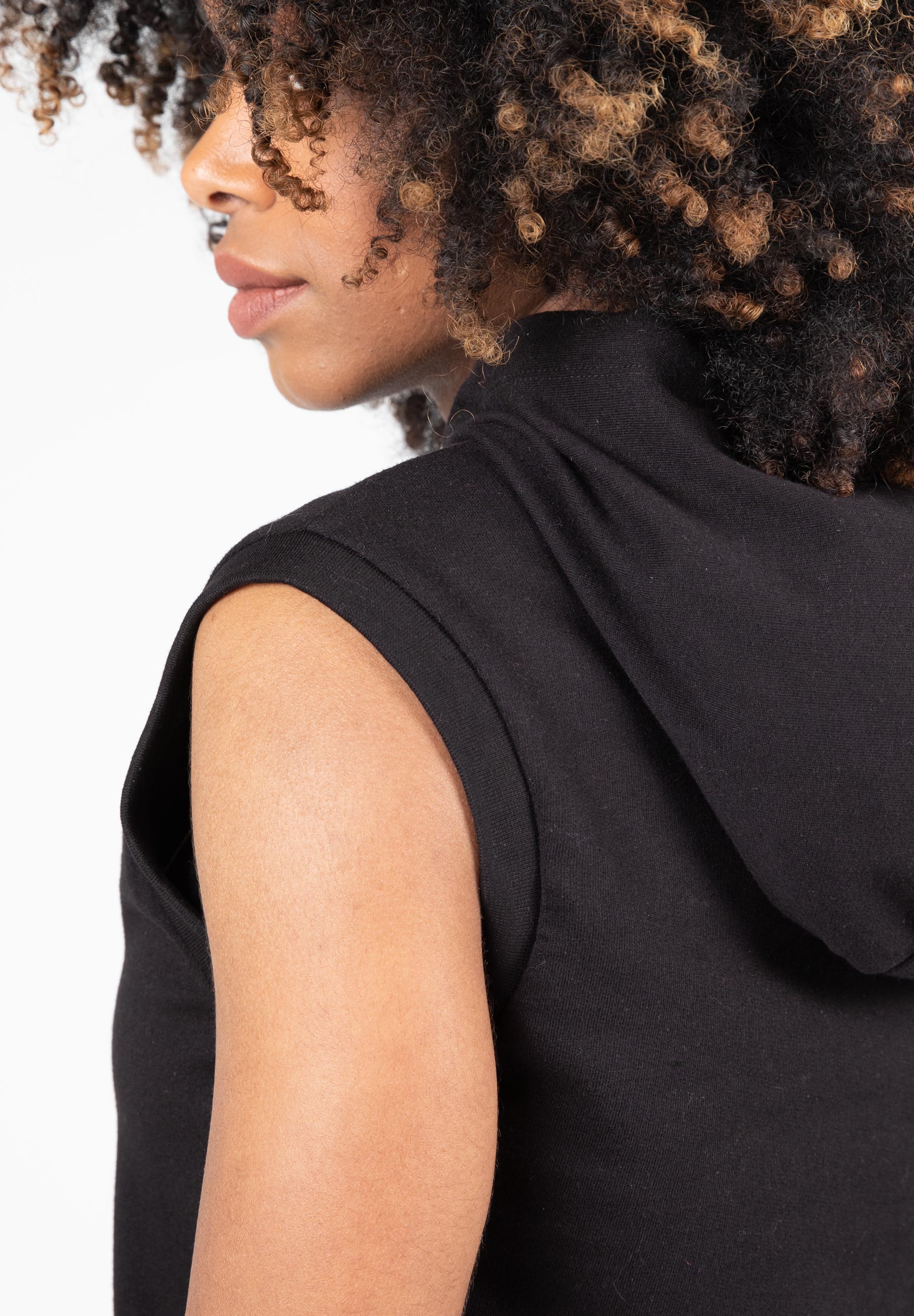 Virginia Sleeveless Hoodie, black - 10