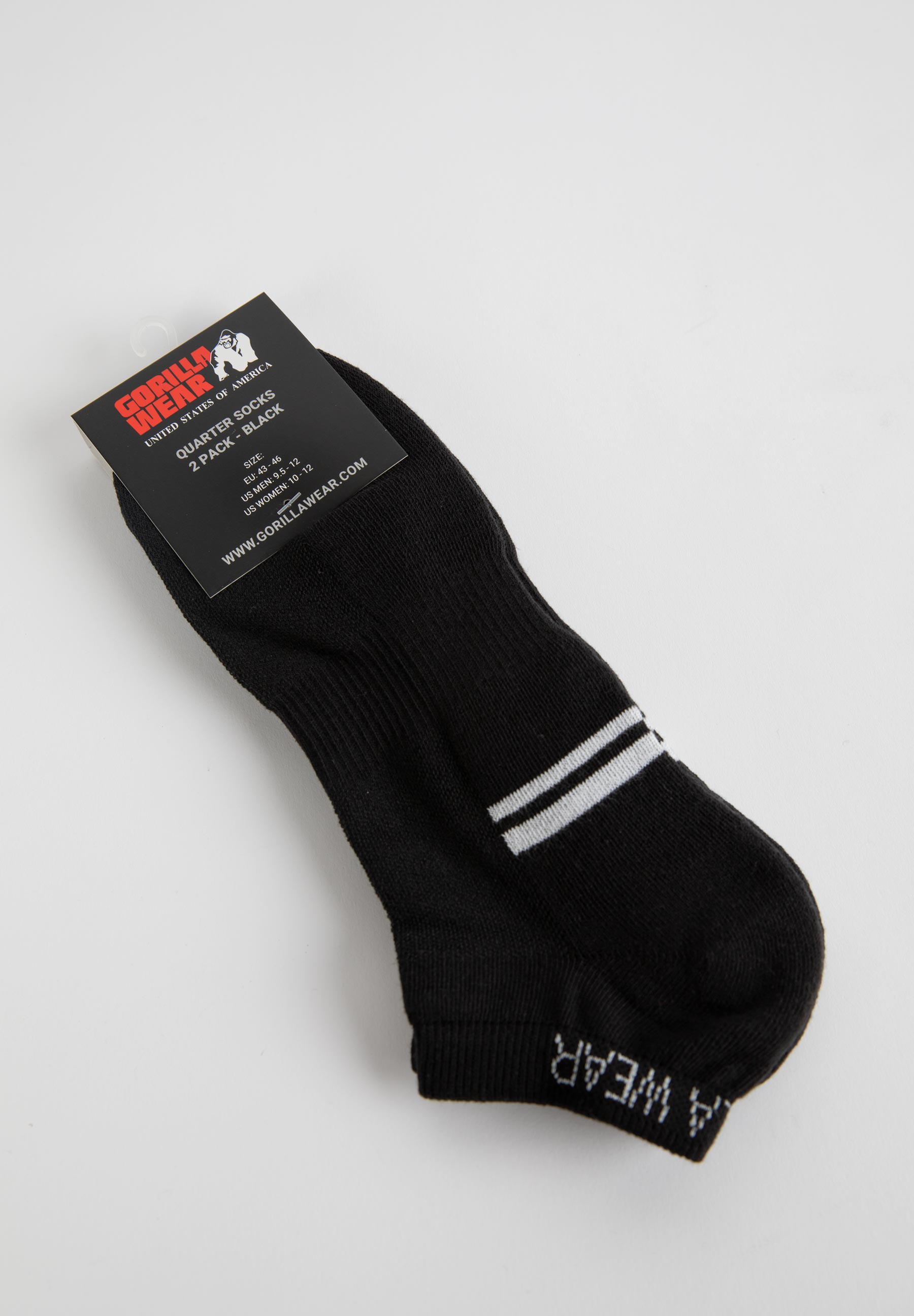 Quarter Socks 2-Pack, black - 3