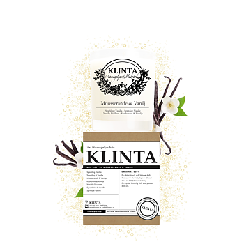 Klinta massageljus/doftljus - Mousserande & Vanilj