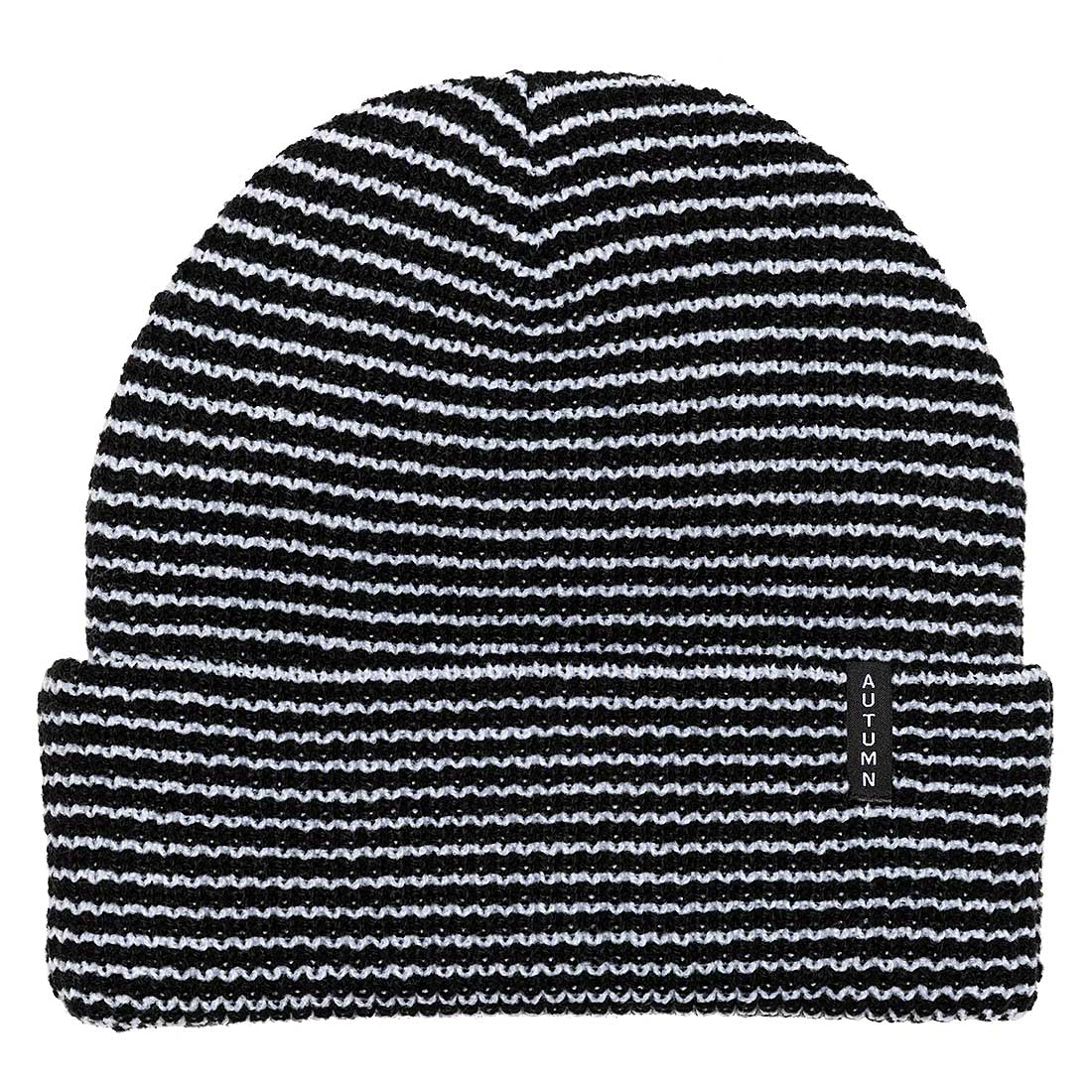 Autumn Beanie - Stripe Black/White