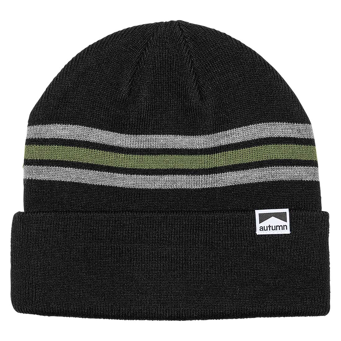Autumn Beanie - Bold Stripe Black