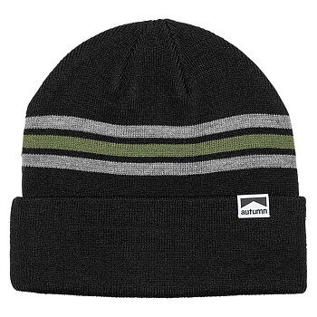 Autumn Beanie - Bold Stripe Black