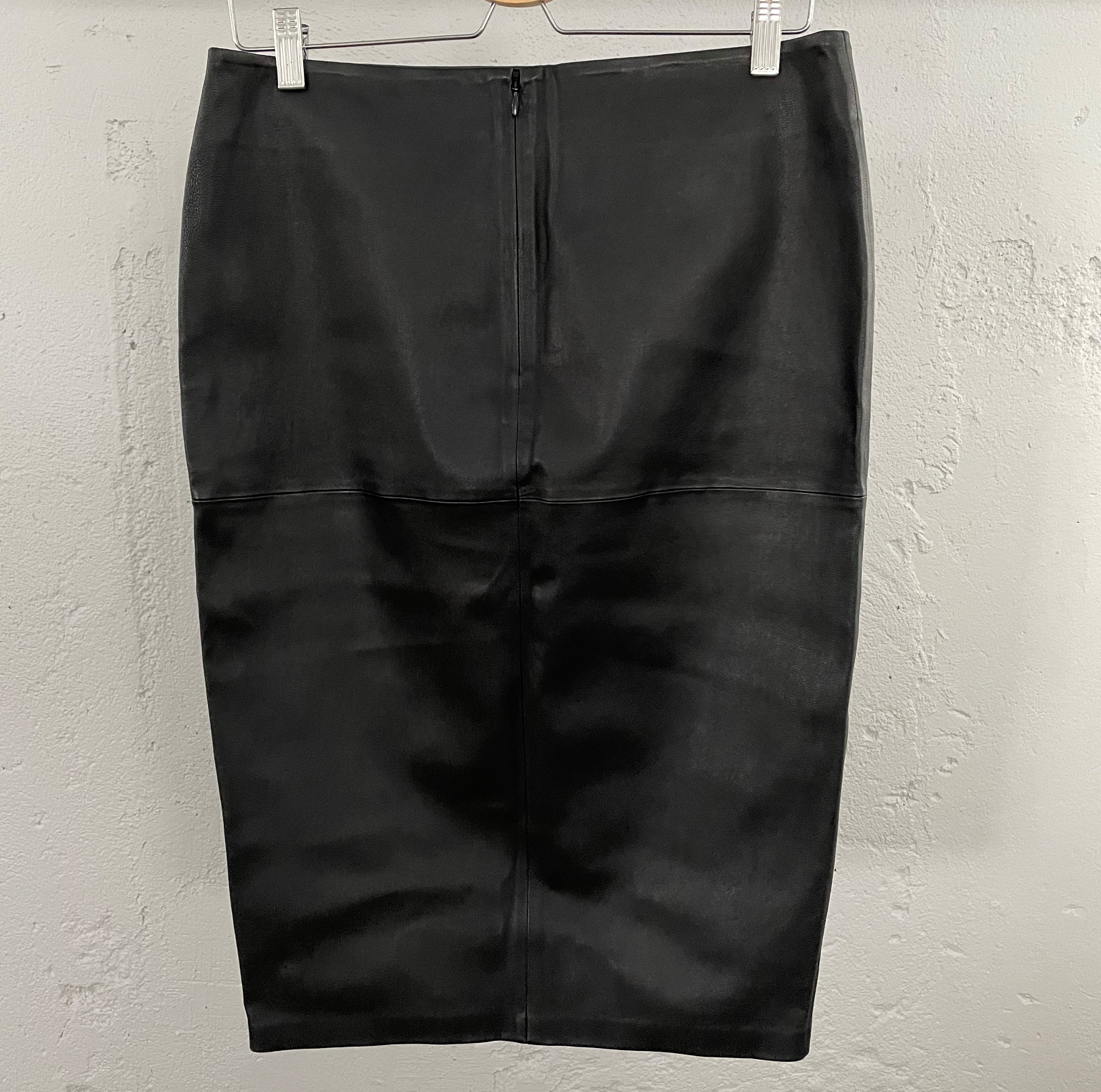 Malene Birger Floridia Black Leather Skirt