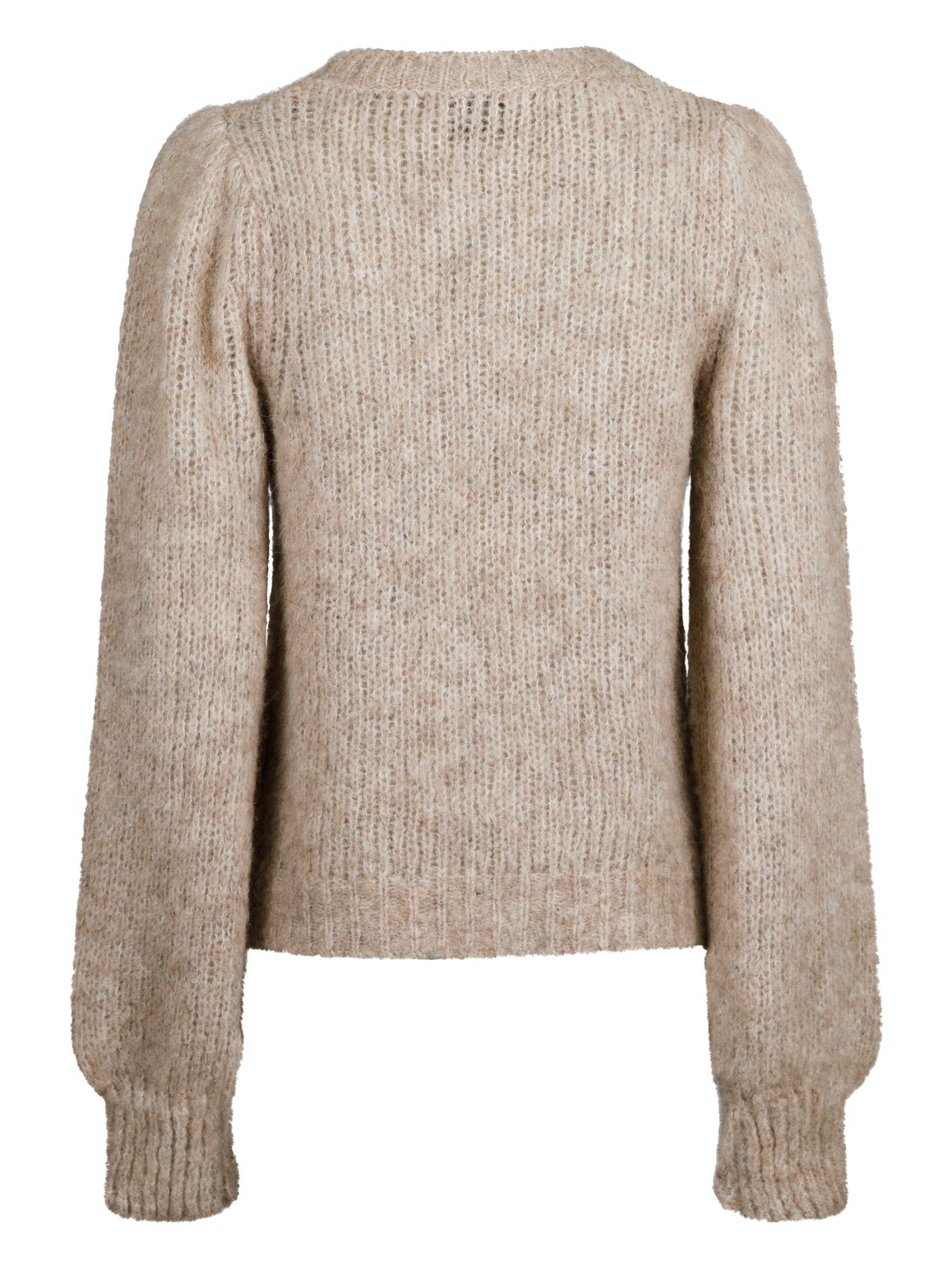 Neo Noir - Martina Fluffy Knit Blouse Beige - 5