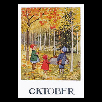 Oktober Elsa Beskow - Månadsbild A4 - BB02